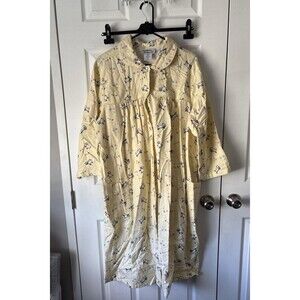 Anthony Richards Vintage Cotton Yellow Sleepy Sheep  Pink Blue Long Nightgown XL